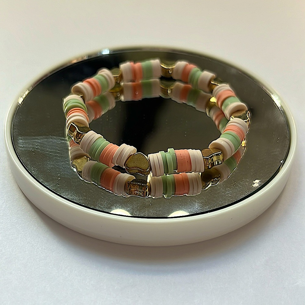 Handmade clay bead bracelet!